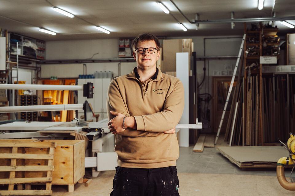 Portraitbild Portraitbild von Mitarbeiter der Tischlerei Lohse