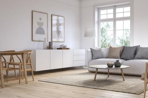 Möbelplaner für Hänegboards Weißes Hängeboard fürs Wohnzimmer